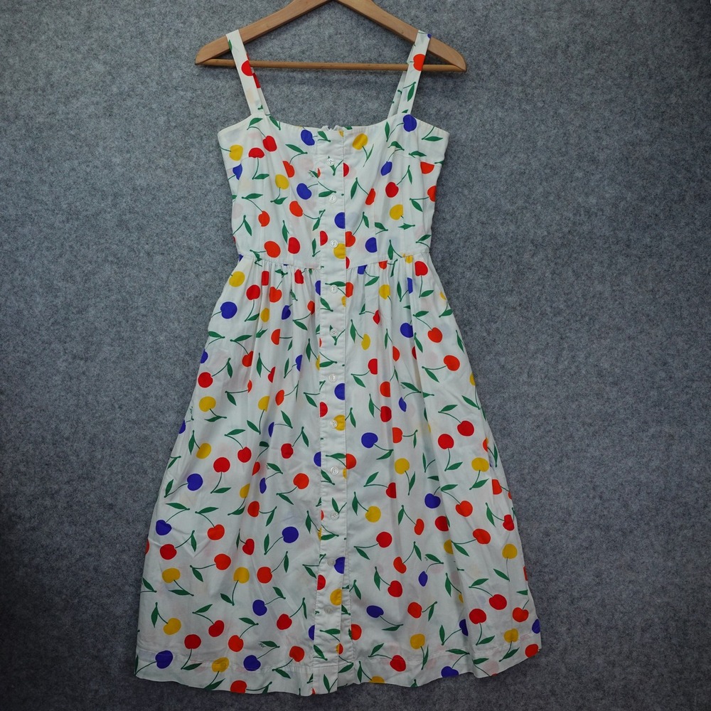 HVN Cherry Print Cottagecore Dress 2 XS Coquette Sundress Y2K Picnic Summer $395